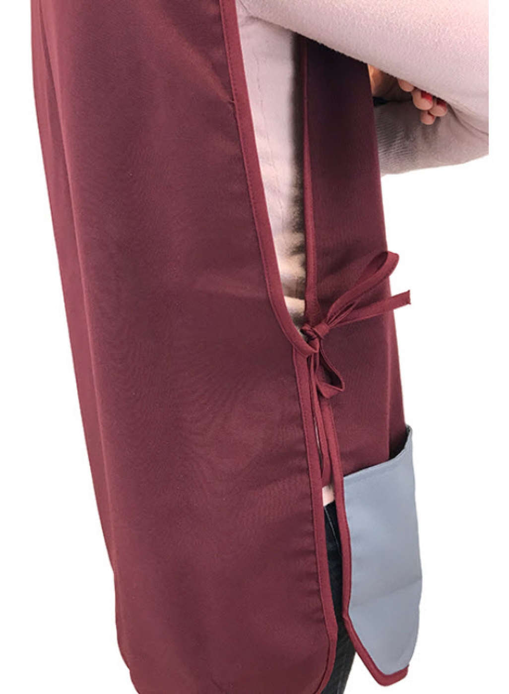 Uniforme Curatenie - Halat femei serviciu si cameriste, model bicolor cu buzunare