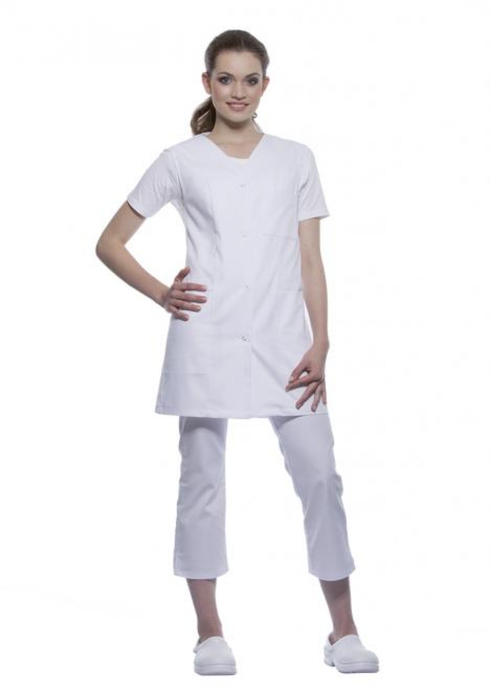 Uniforme Curatenie - Bluza camerista, tip vesta, model uni, cu anchior si capse