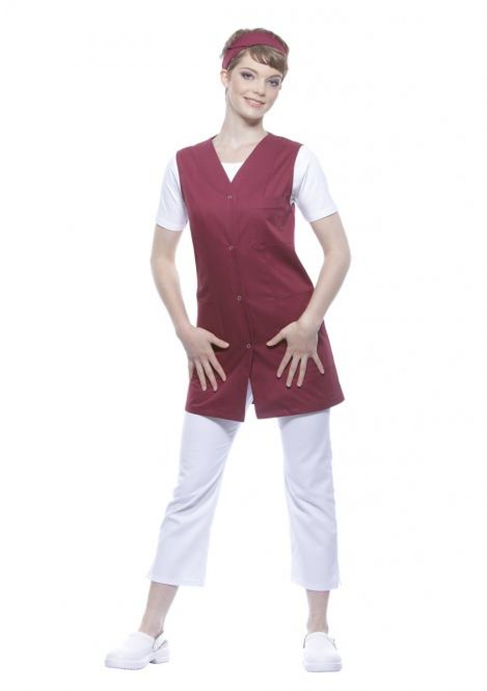 Uniforme Curatenie - Bluza camerista, tip vesta, model uni, cu anchior si capse