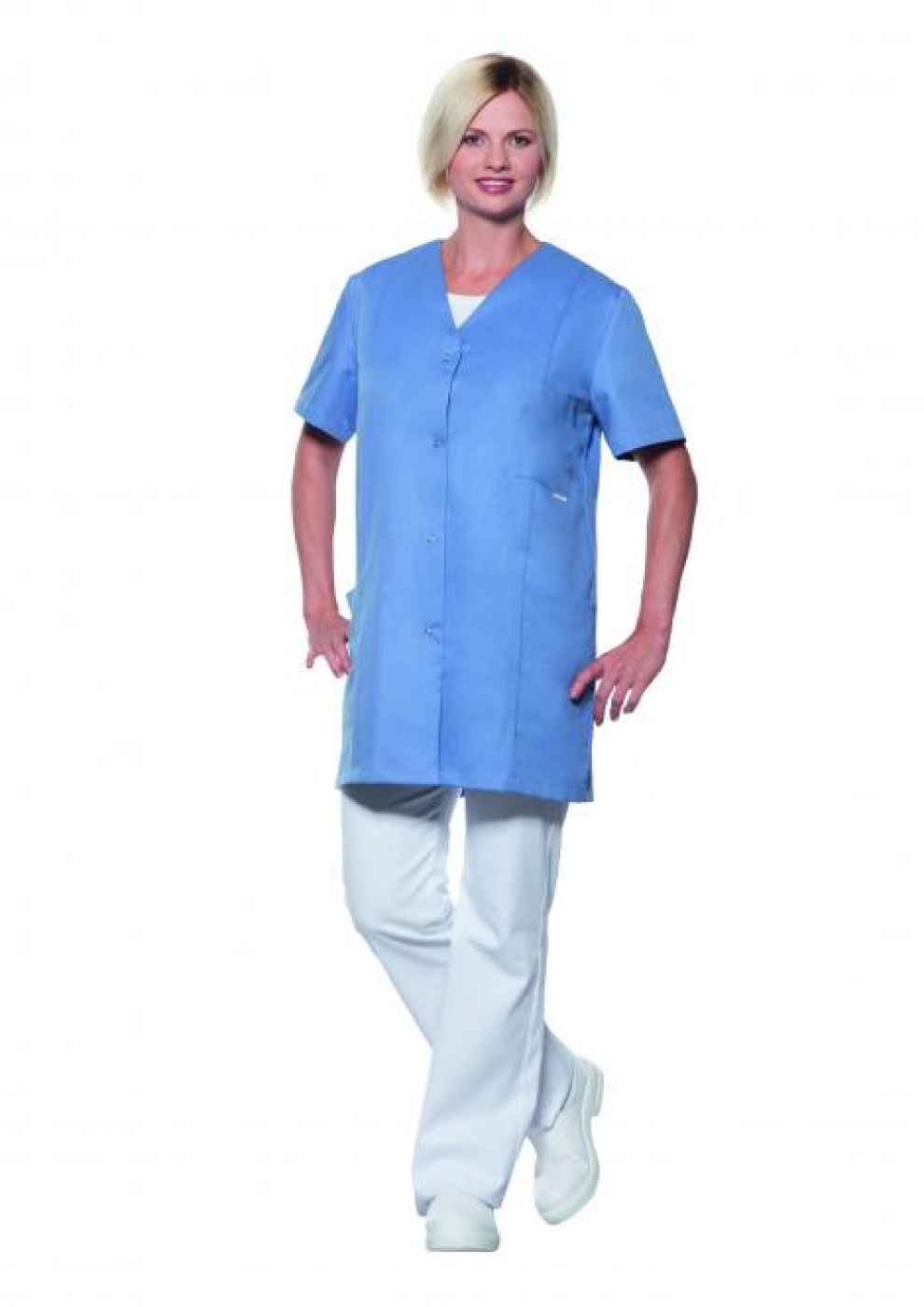 Uniforme Curatenie - Halat camerista, model lung cu anchior si capse